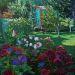 "Spätsommer im Garten", 2022, Öl auf Leinwand, 80 x 80 cm